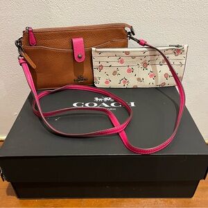 Rare Coach Matching Set Crossbody and Wallet with Gift Box